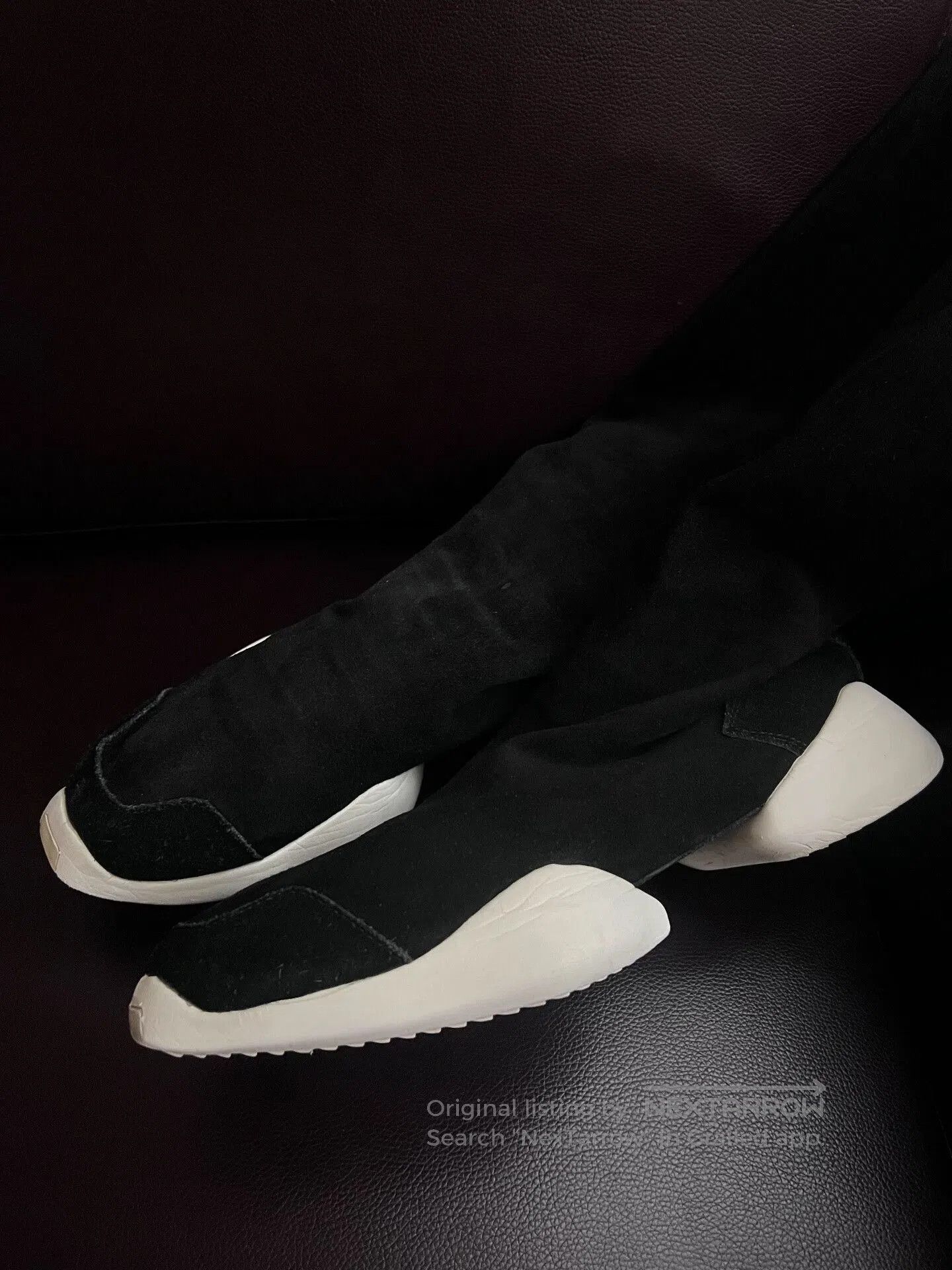 Rick Owens Rick Owens Black Suede Knee-High Boots. Size US 12 / EU 45 - 1 Thumbnail