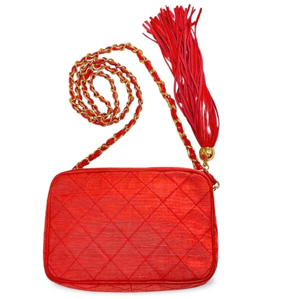 Chanel Vintage CHANEL red canvas camera bag style shoulder bag Size ONE SIZE - 2 Thumbnail