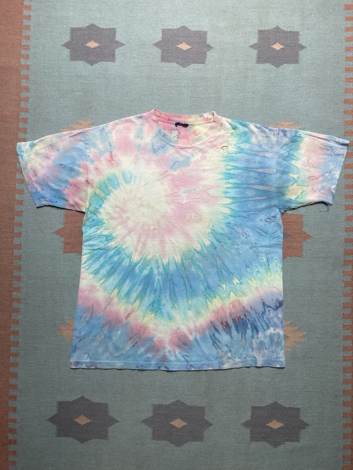 Vintage 90s tie dye t shirt faded distressed hippie men’s XL Size US XL / EU 56 / 4 - 1 Thumbnail