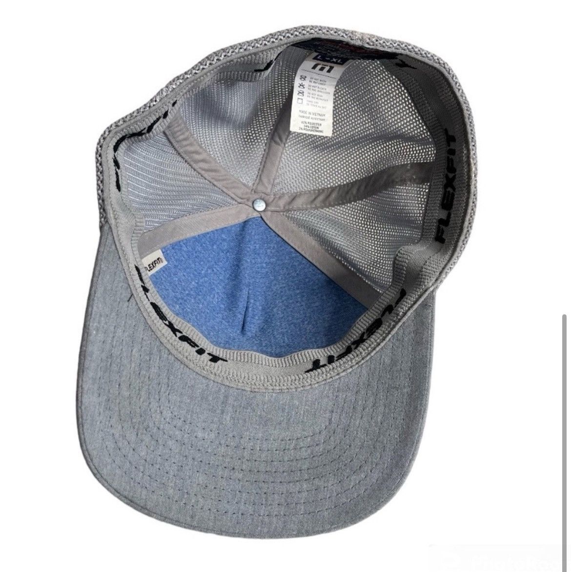 TravisMathew TRAVIS MATHEW Flexfit Grey Golf Cap Size L-XL Mesh Hat Size ONE SIZE - 4 Thumbnail