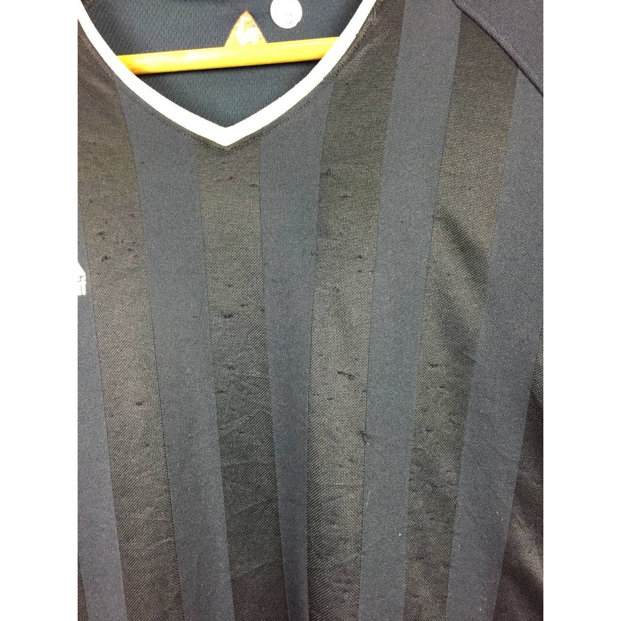 Le Coq Sportif × Vintage Le Coq Sportif Dark Blue Striped Football Jersey Size US L / EU 52-54 / 3 - 5 Thumbnail