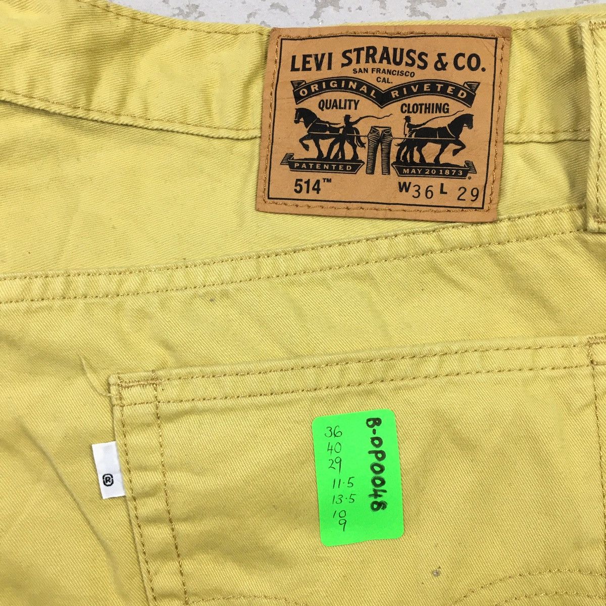 Levi's × Levi's Vintage Clothing × Vintage Rare !! Levis 514 Yellow Retro Style Jeans Size US 36 / EU 52 - 10 Thumbnail