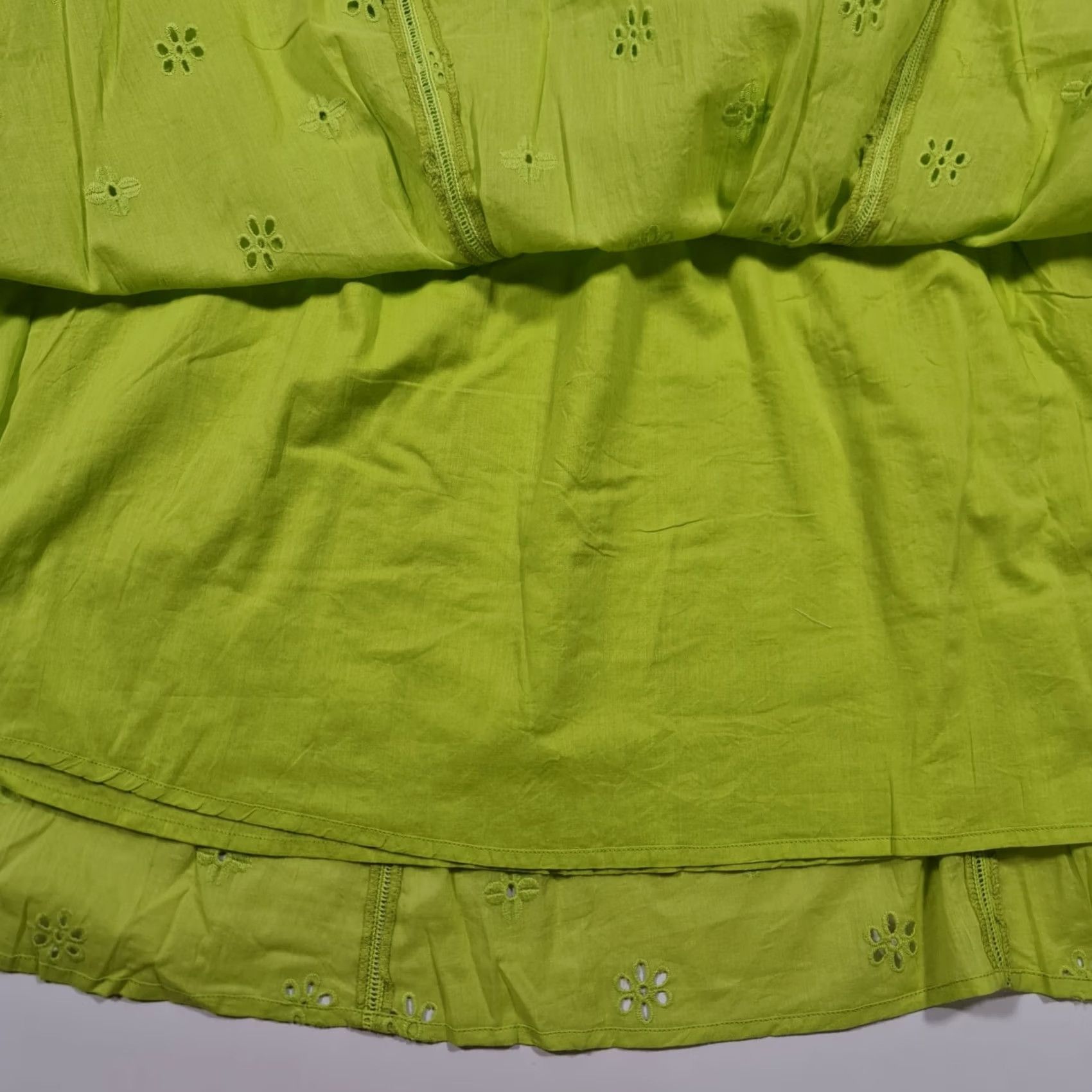Velvet Velvet by Graham & Spencer Skirt Womens Maxi XL Cotton Green Elastic Waist Lined 100% Cotton Machine Washable City Elegant London 3?5'' Long Size 40" / US 18 - 4 Thumbnail
