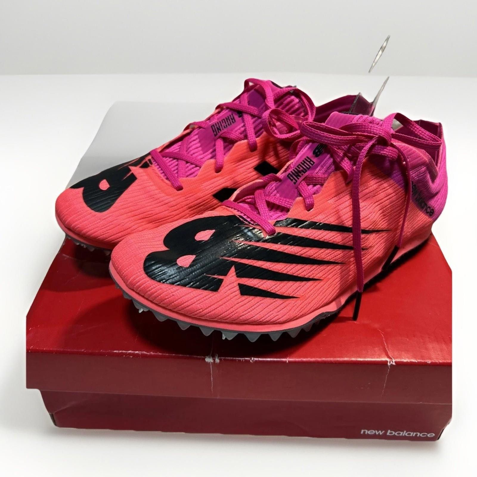 New Balance New Balance MD500 Track Spikes Sz 8 Pink Black Sprint Shoes Size ONE SIZE - 1 Thumbnail