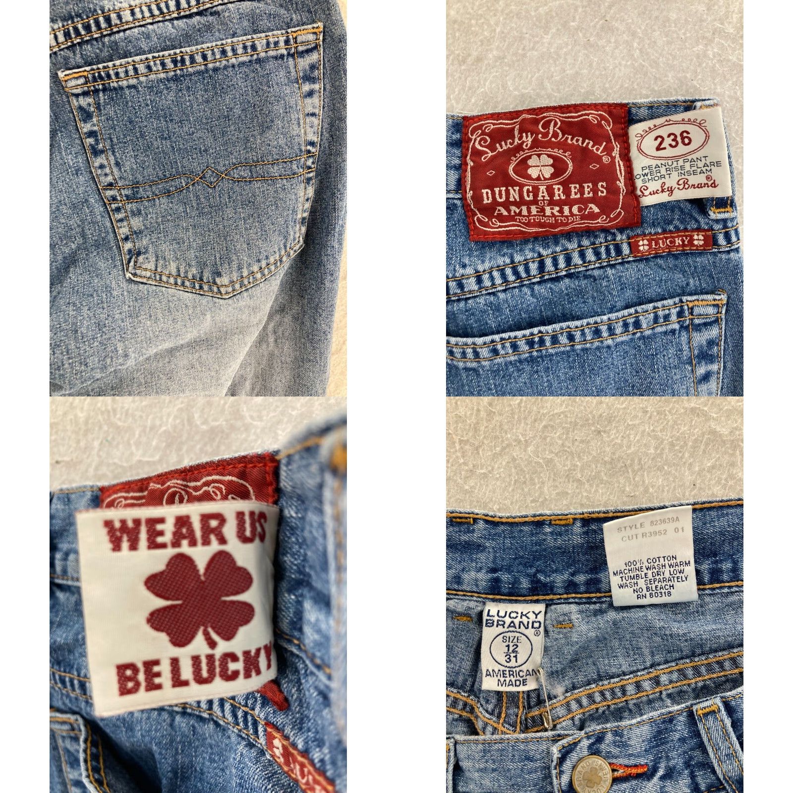 Lucky Brand VINTAGE Lucky Brand Jeans Womens 12/31 Denim Blue 5-Pocket Classic Fit 31in Inseam, USA Made Dungarees Size 34" / US 12 / IT 48 - 8 Thumbnail