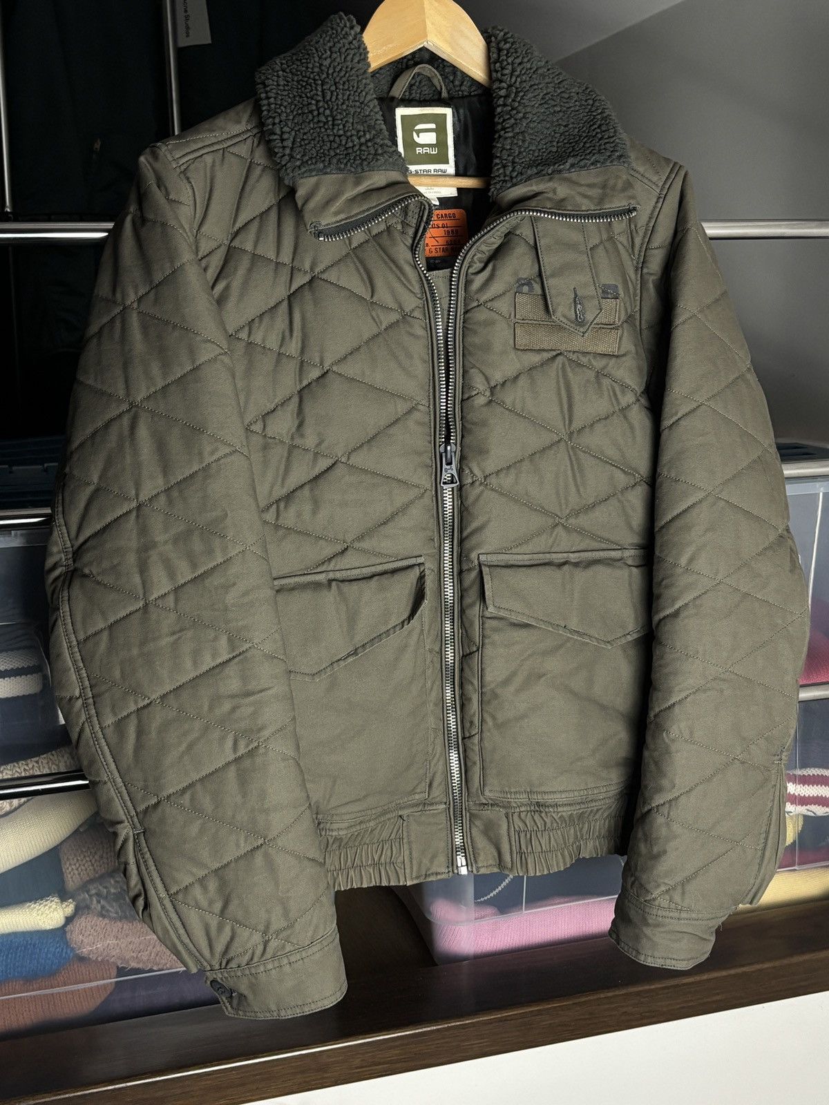 G-Star G-Star RAW Aviator Quilted Bomber Jacket MA1 Vintage Pilot Size US L / EU 52-54 / 3 - 2 Thumbnail