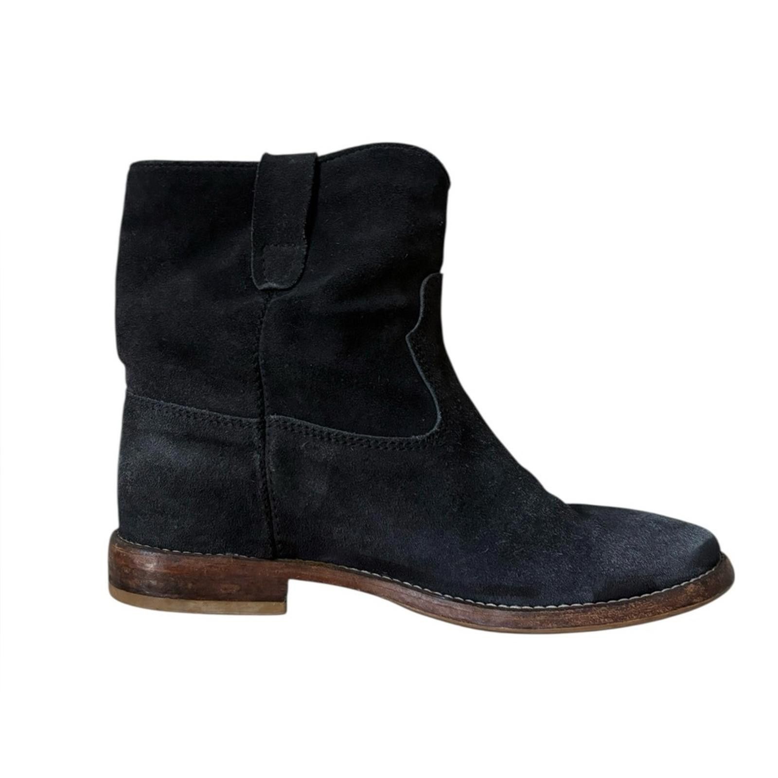Isabel Marant Isabel Marant Crisi Suede Leather Ankle Boots Size Black Size US 8 / IT 38 - 4 Thumbnail