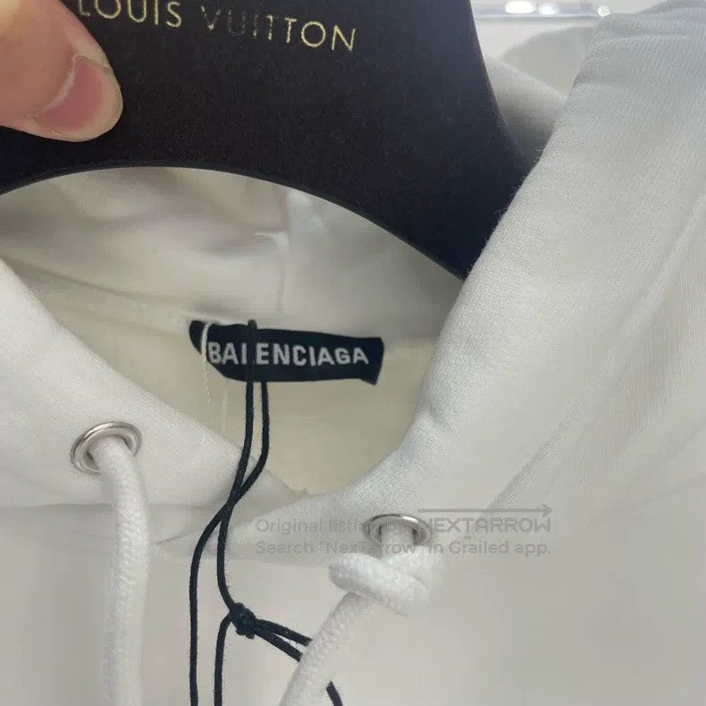 Balenciaga Balenciaga White Coke front and back logo hoodie Size US XS / EU 42 / 0 - 3 Thumbnail