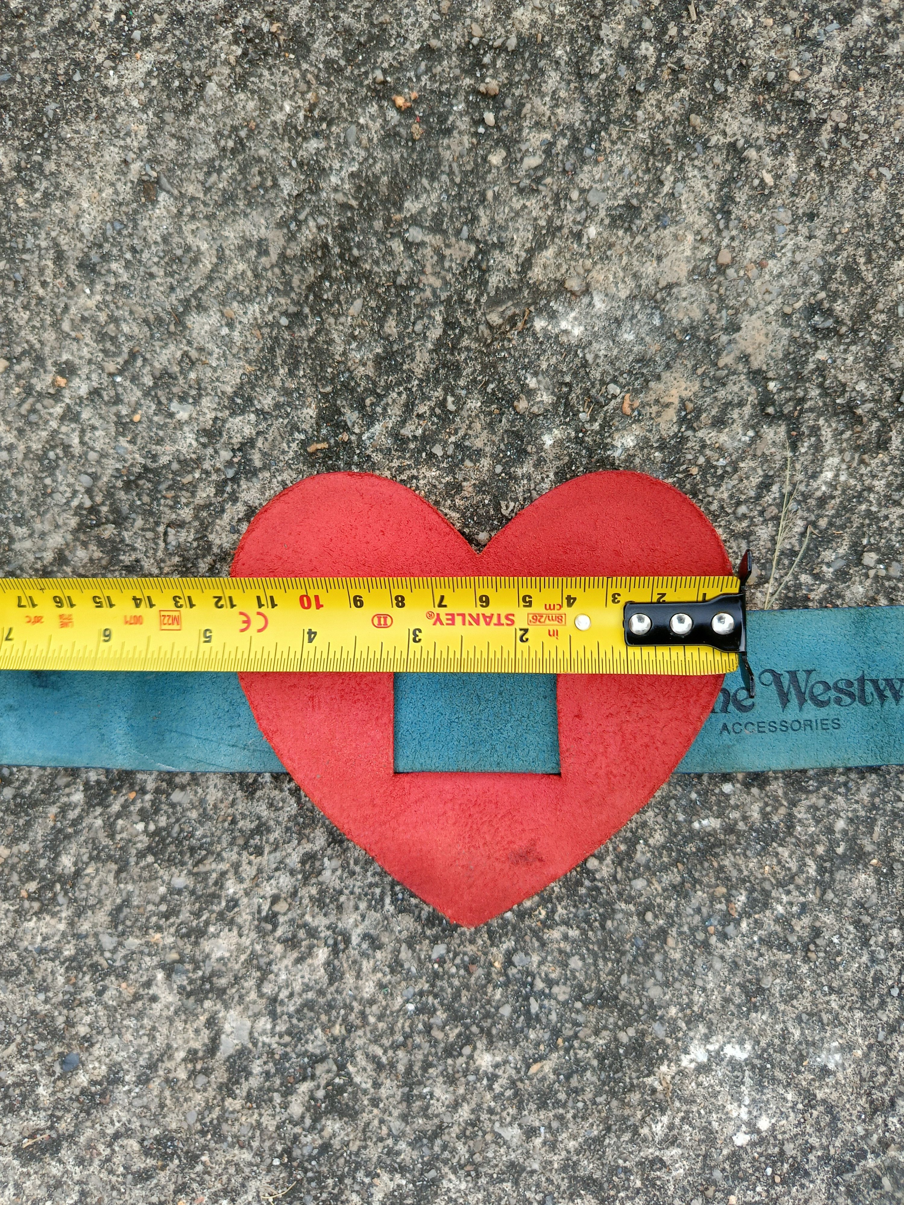 Vivienne Westwood VIVIENNE WESTWOOD HEARTS&ORB BIG PATCHES LEATHER BELT Size 32 - 17 Thumbnail