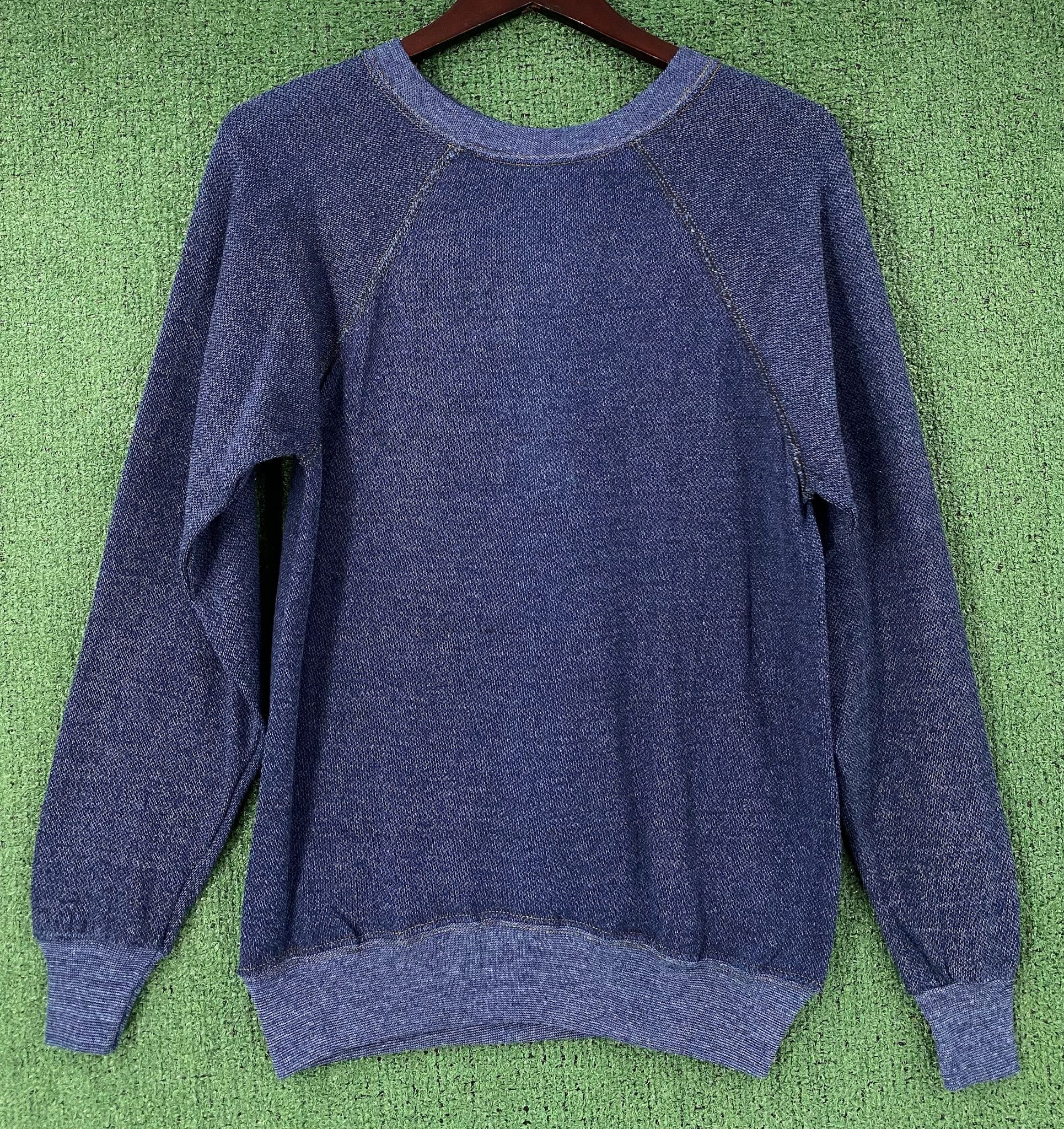 Vintage 80’s Pannill Denim Patterned Blank Raglan Sweatshirt Small Size US S / EU 44-46 / 1 - 1 Thumbnail