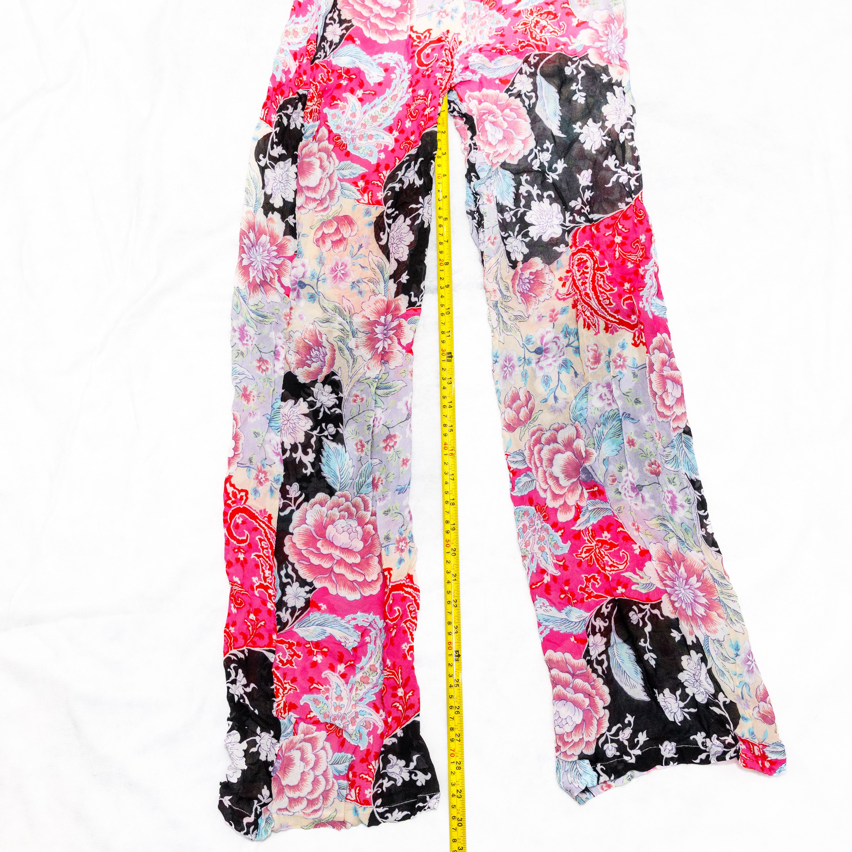 Other Andres Sarda Pink Black Beach Pants Floral Size S Size 24" / US 00 / IT 34 - 5 Thumbnail