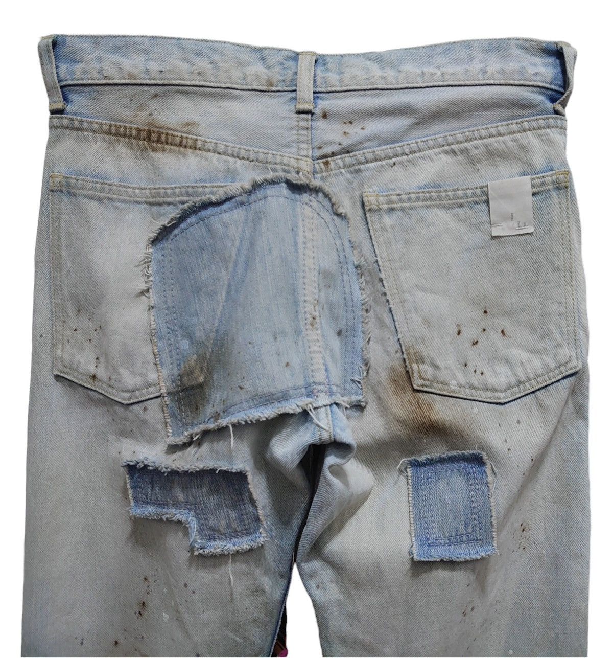 N.Hoolywood N.HOOLYWOOD Trompe L'oeil Patchwork Denim Jeans Size US 31 - 6 Thumbnail