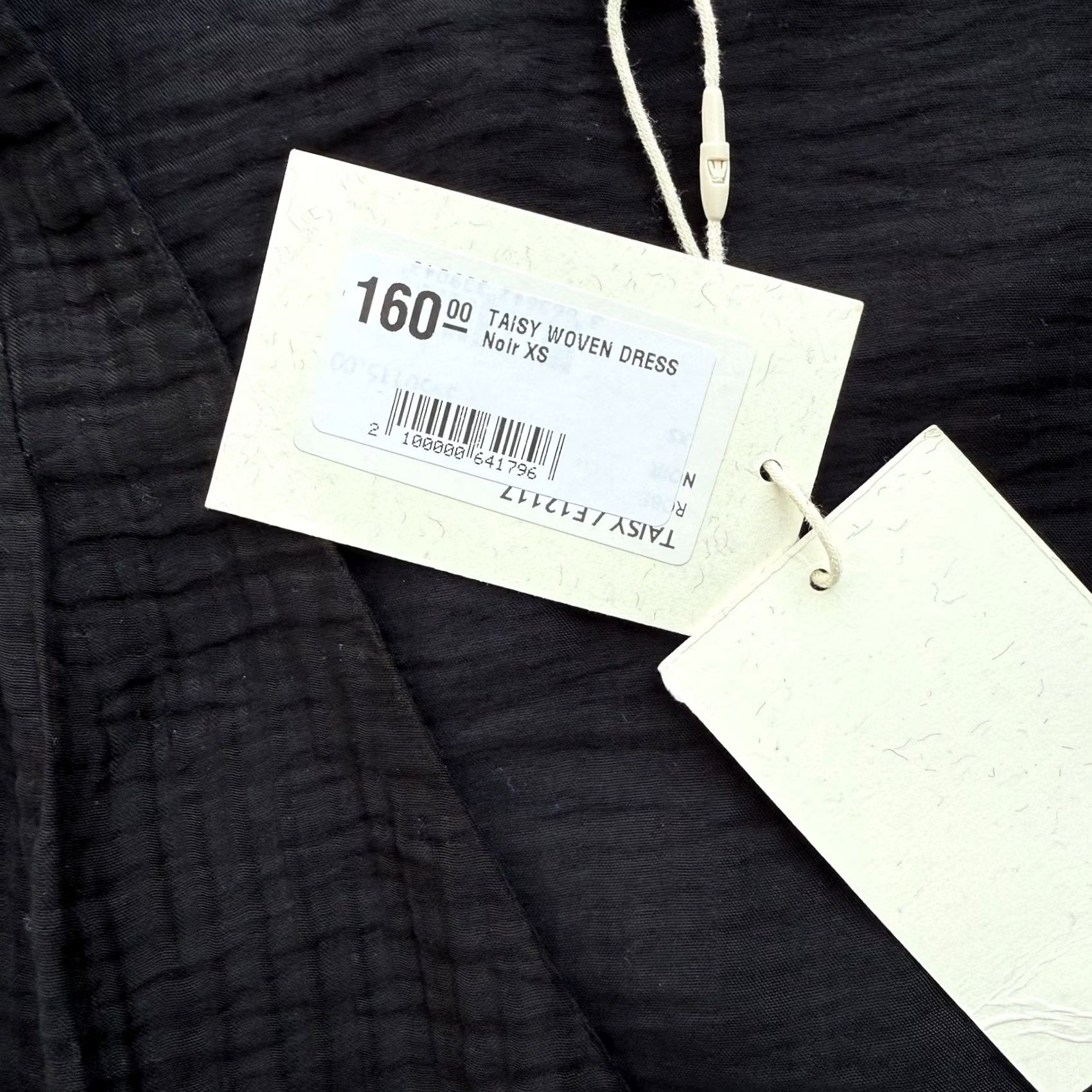 Vintage Frnch Paris Taisy Woven Dress XS Black Maxi Sundress Puff Sleeve V-Neck NWT New York Designer Boho Summer Glam Casual Party/Cocktail Women XS Size XS / US 0-2 / IT 36-38 - 6 Thumbnail