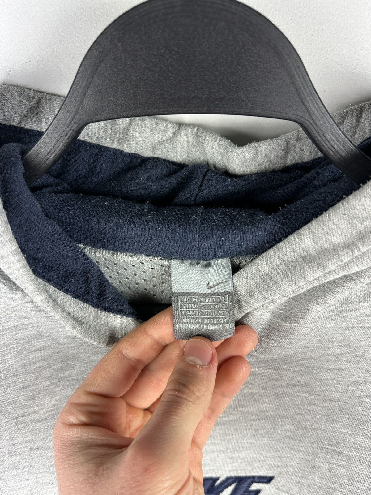 Nike × Vintage Vintage Y2K Nike Big Logo Hoodie Size US XS / EU 42 / 0 - 9 Thumbnail