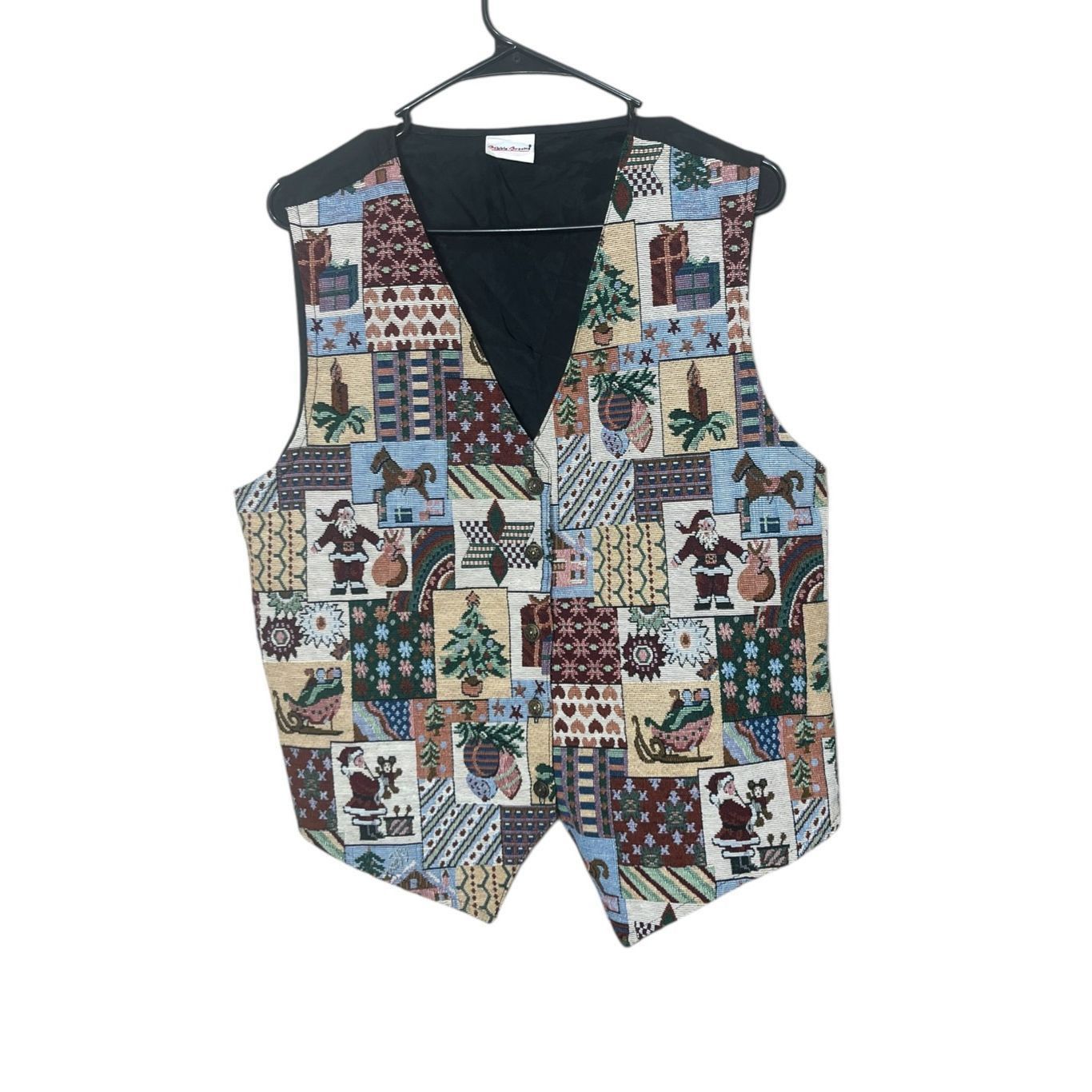 Other Vintage Bobbie Brooks Tapestry Christmas Holiday Vest Size L Size L / US 10 / IT 46 - 1 Thumbnail