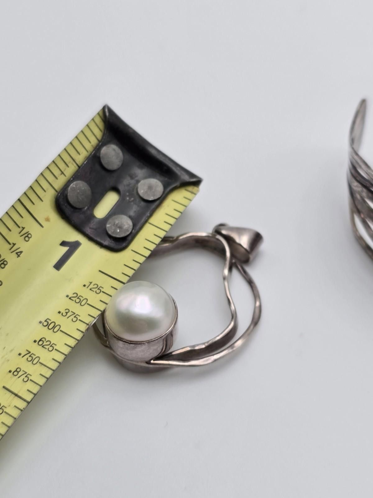 J.S. Homestead Sterling Pearl Cuff Bracelet & Pendant Set Size ONE SIZE - 4 Thumbnail