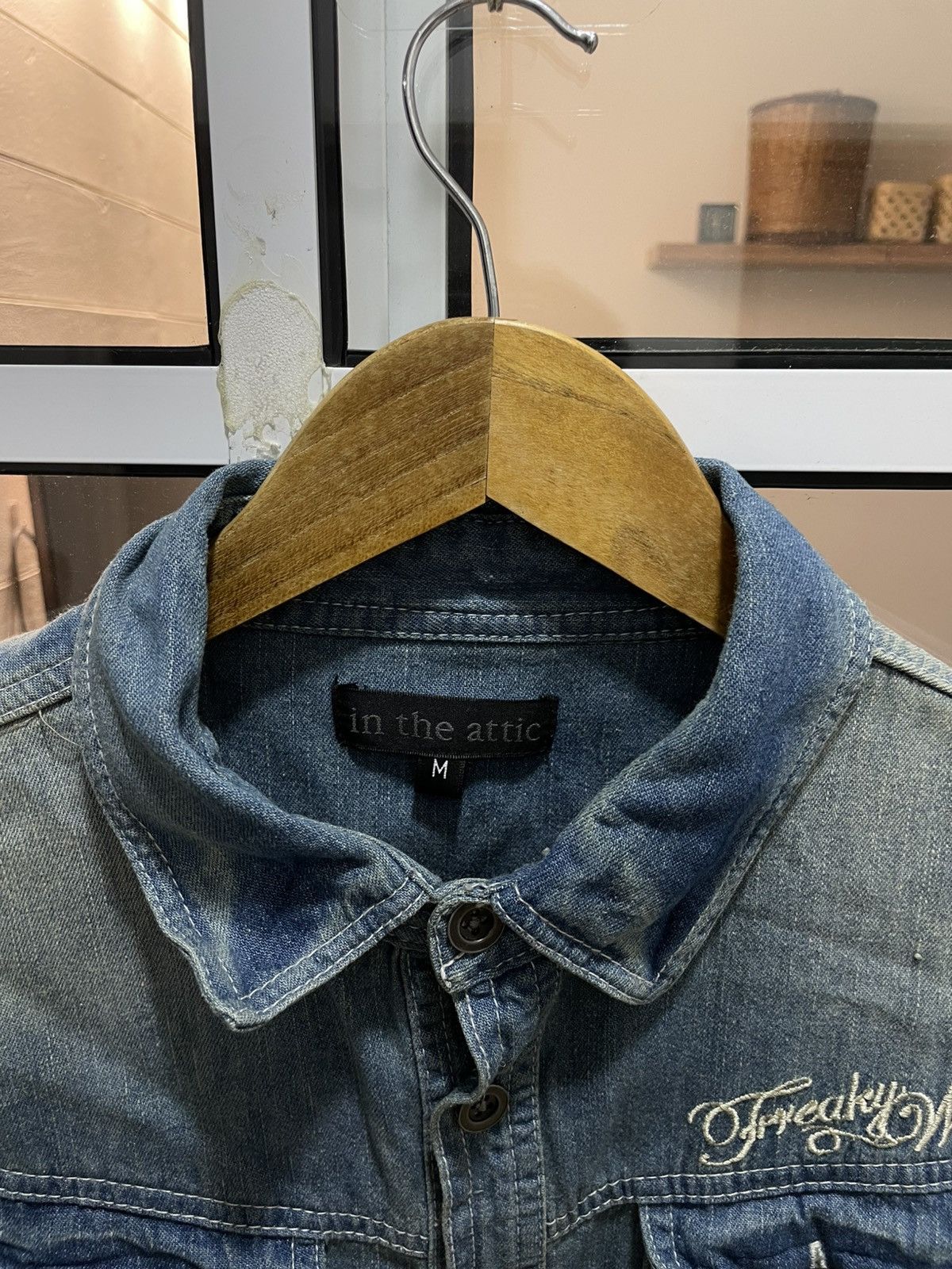 In The Attic In the Attic Japan Wash Denim Metal Button Up Shirt Size US M / EU 48-50 / 2 - 3 Thumbnail
