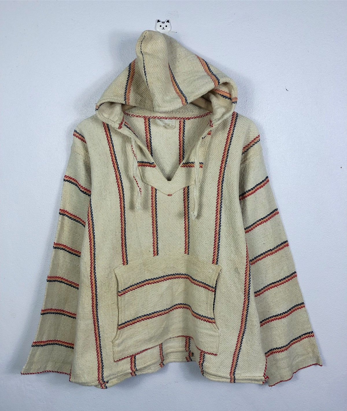 Mexican Threads × Vintage Rare Vintage Mexican Baja Rug Hoodie Size US M / EU 48-50 / 2 - 1 Thumbnail