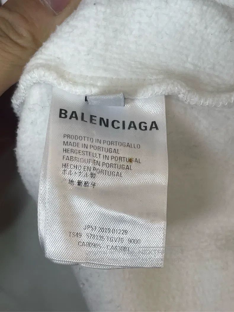 Balenciaga Balenciaga Crown white print hooded sweatshirt XS Size US XS / EU 42 / 0 - 4 Thumbnail