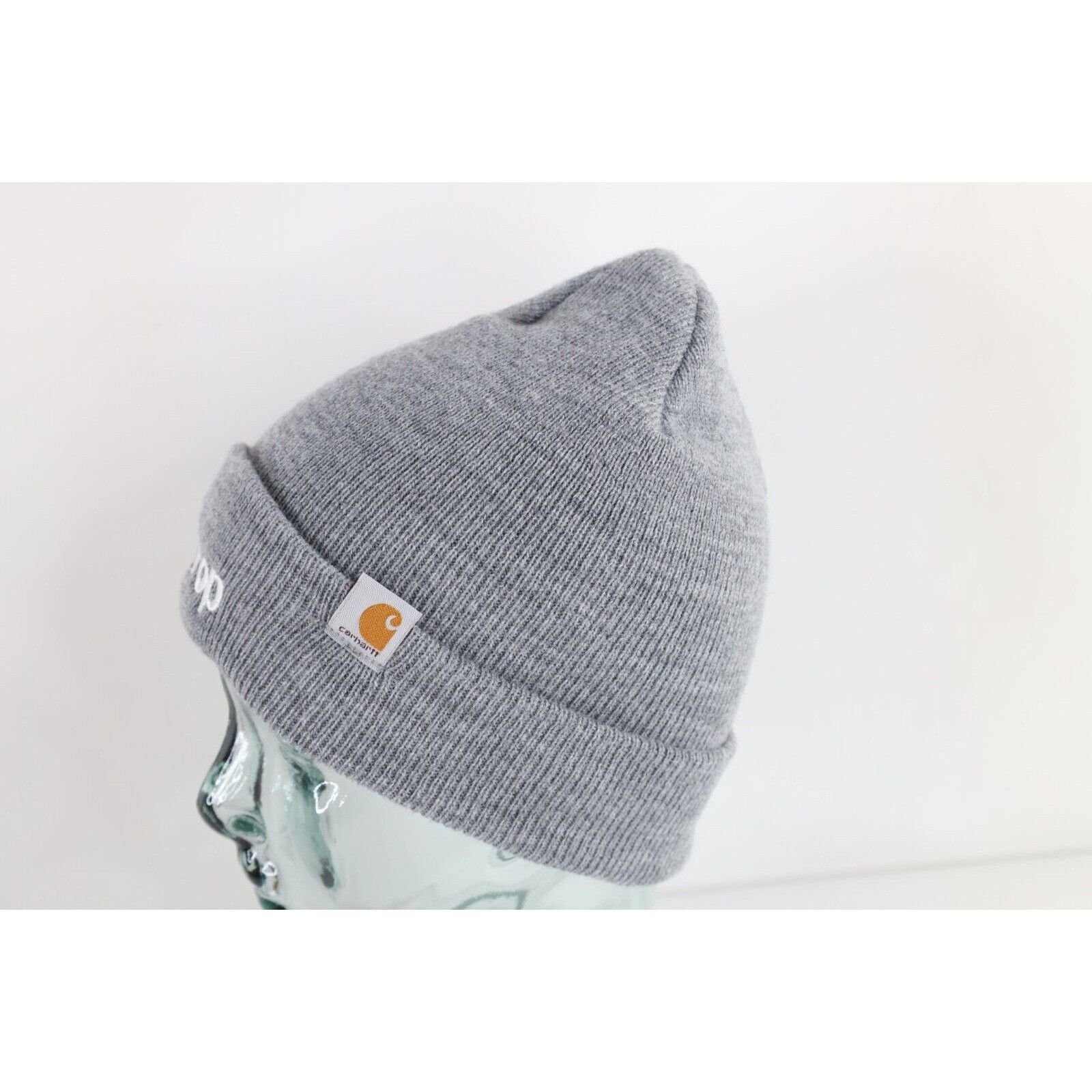 Carhartt × Vintage Vintage Carhartt Spell Out Lathrop Construction Beanie Hat Size ONE SIZE - 4 Thumbnail