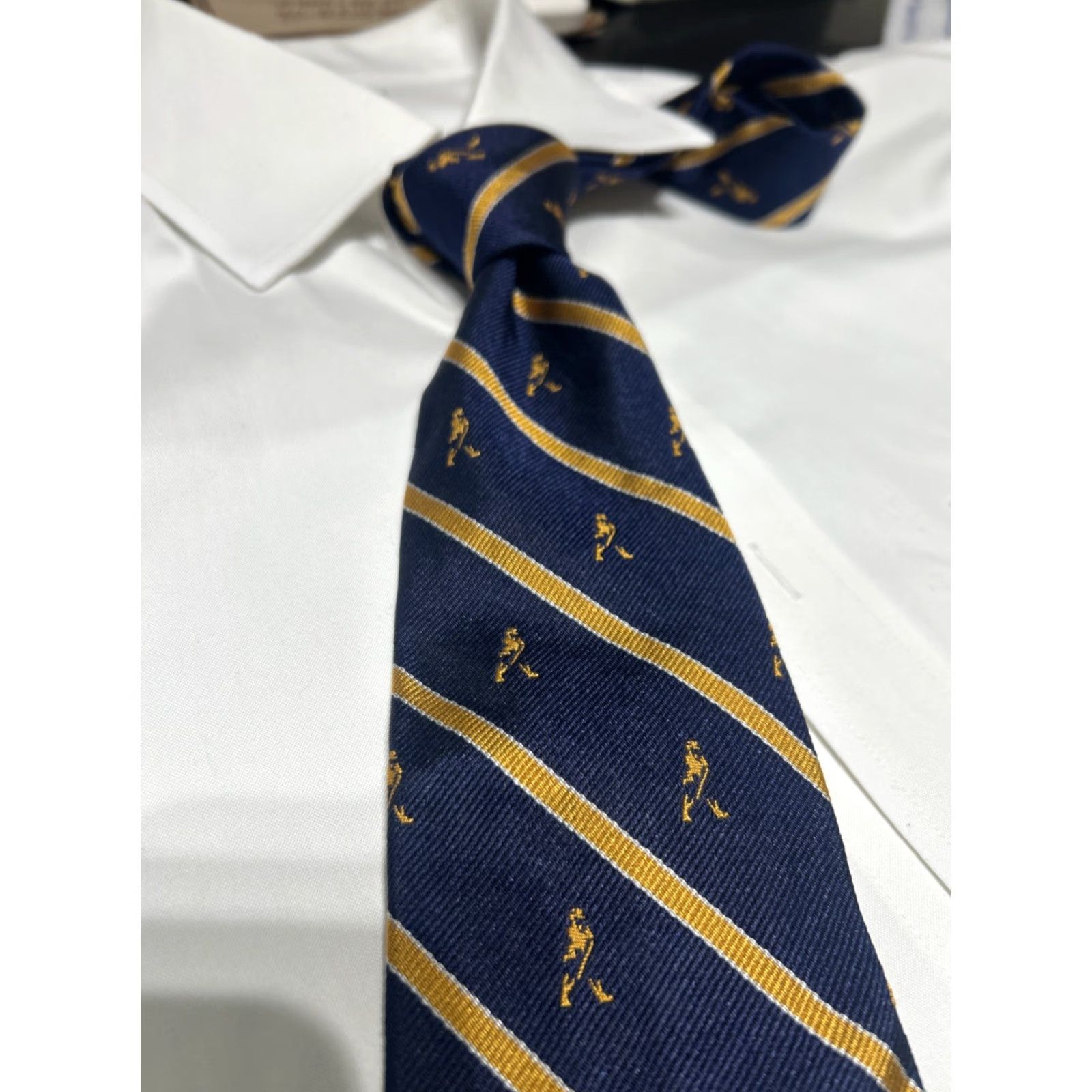 Brooks Brothers Brooks Brothers Tie Geometric Silk Blue Repp Stripe Cal Berkeley Golf Vintage: No Men's One Size 57"-60" Size ONE SIZE - 3 Thumbnail