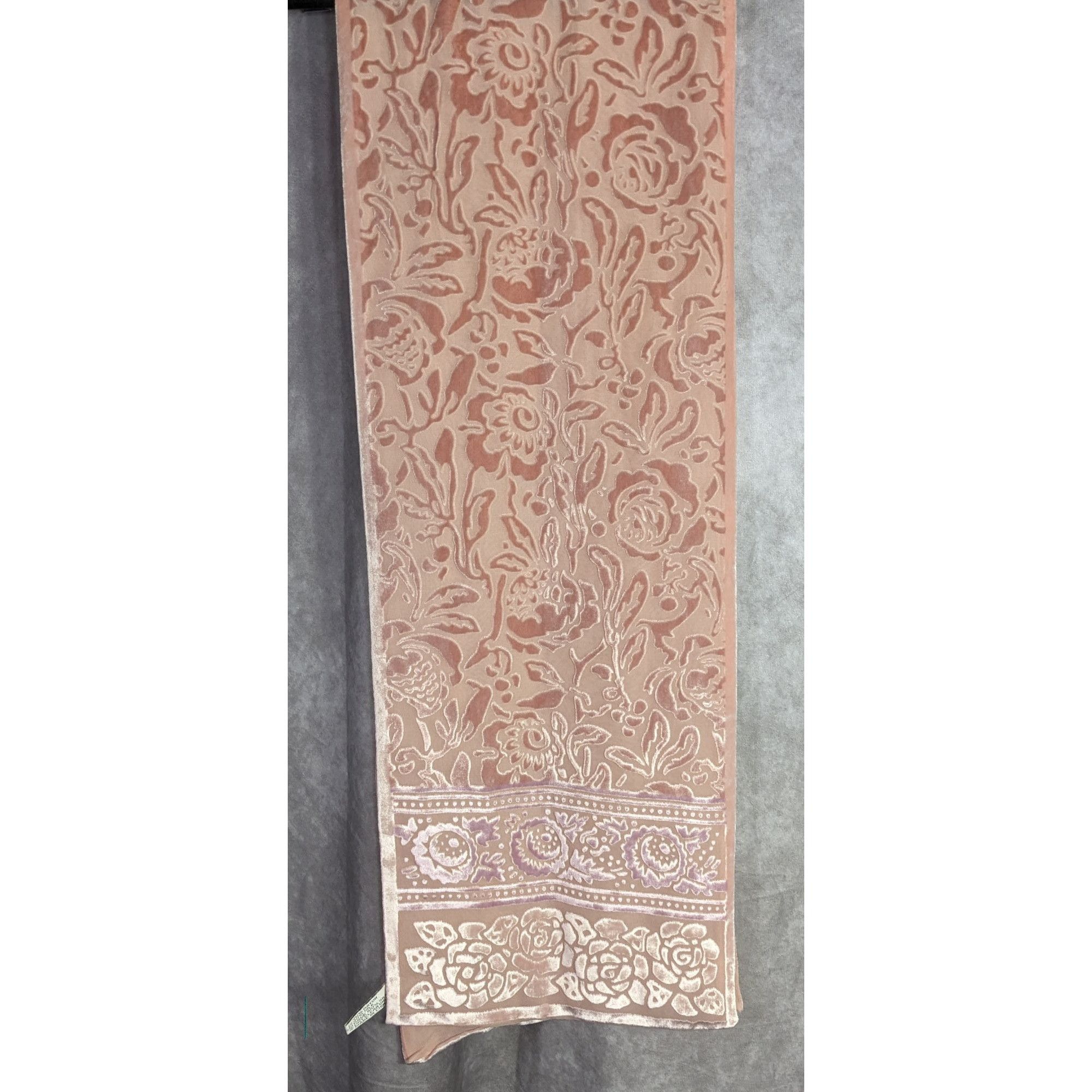Oscar De La Renta Oscar De La Renta Vintage Coquette Burnout Velvet Floral Sca Size ONE SIZE - 6 Thumbnail