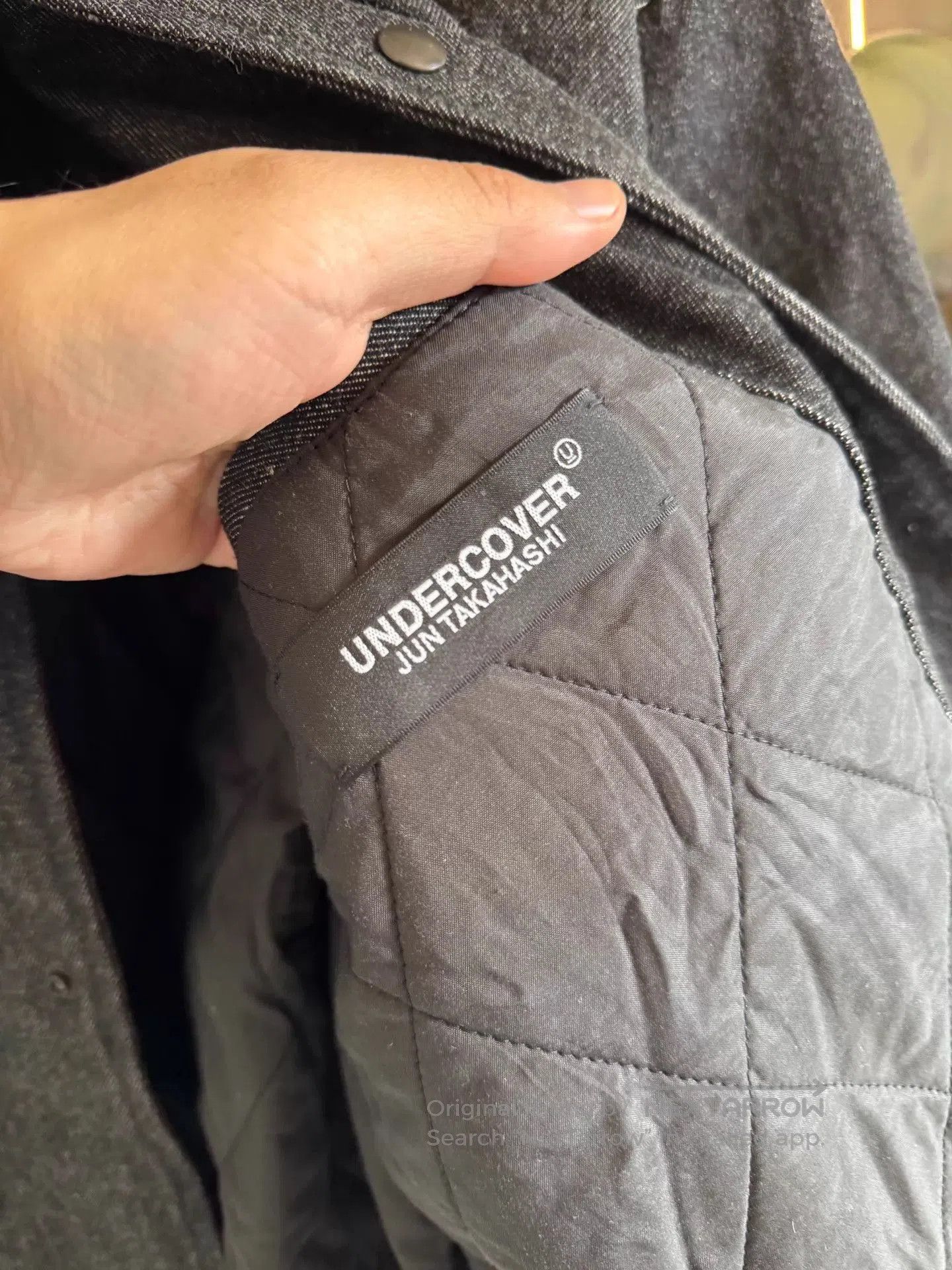 Undercover Black Denim Sleeve Graphic Back Jacket. Size US XL / EU 56 / 4 - 5 Thumbnail