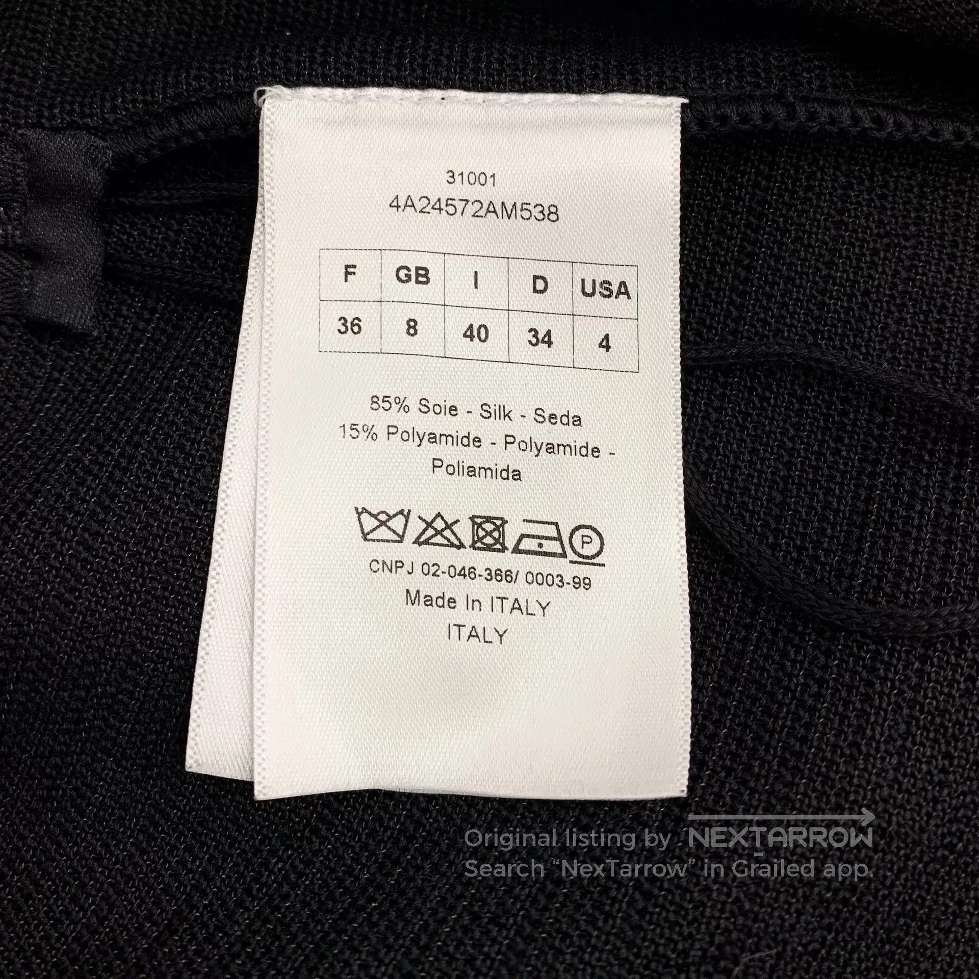 Dior black silk v. Size US XS / EU 42 / 0 - 6 Thumbnail