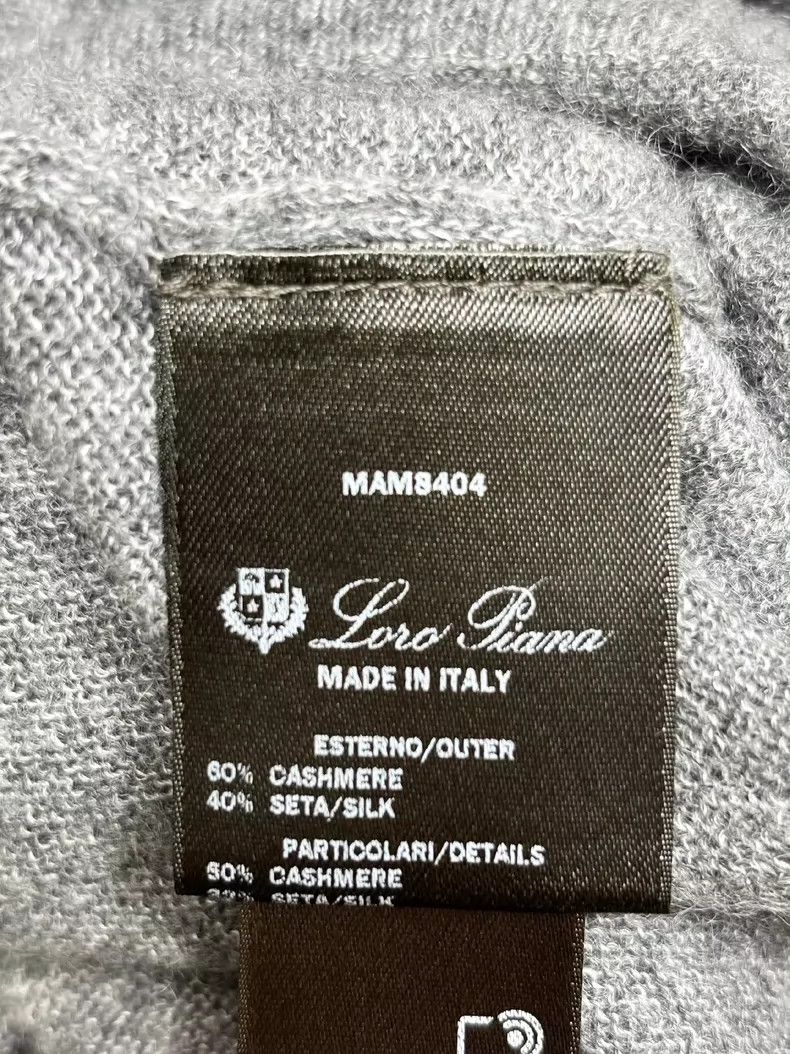 Loro Piana LORO PIANA Solid Polo collar long sleeve turtleneck Size US L / EU 52-54 / 3 - 6 Thumbnail