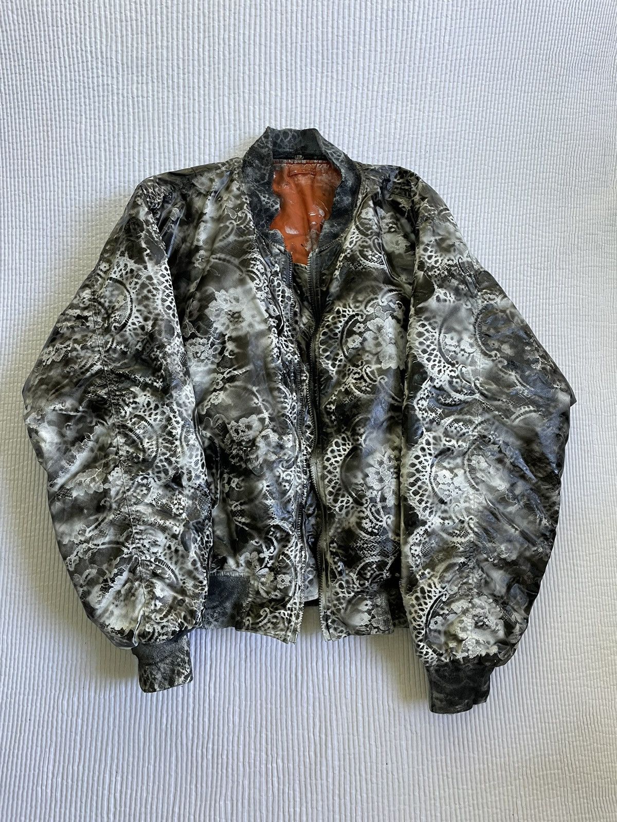 Handmade MA-1 Bomber in Floral Nior Size US XL / EU 56 / 4 - 1 Thumbnail
