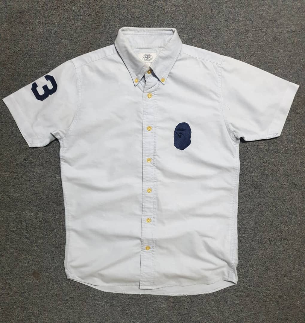 Bape 💥Ape Head Oxford BD Blue colour Shirt Size US XL / EU 56 / 4 - 1 Thumbnail