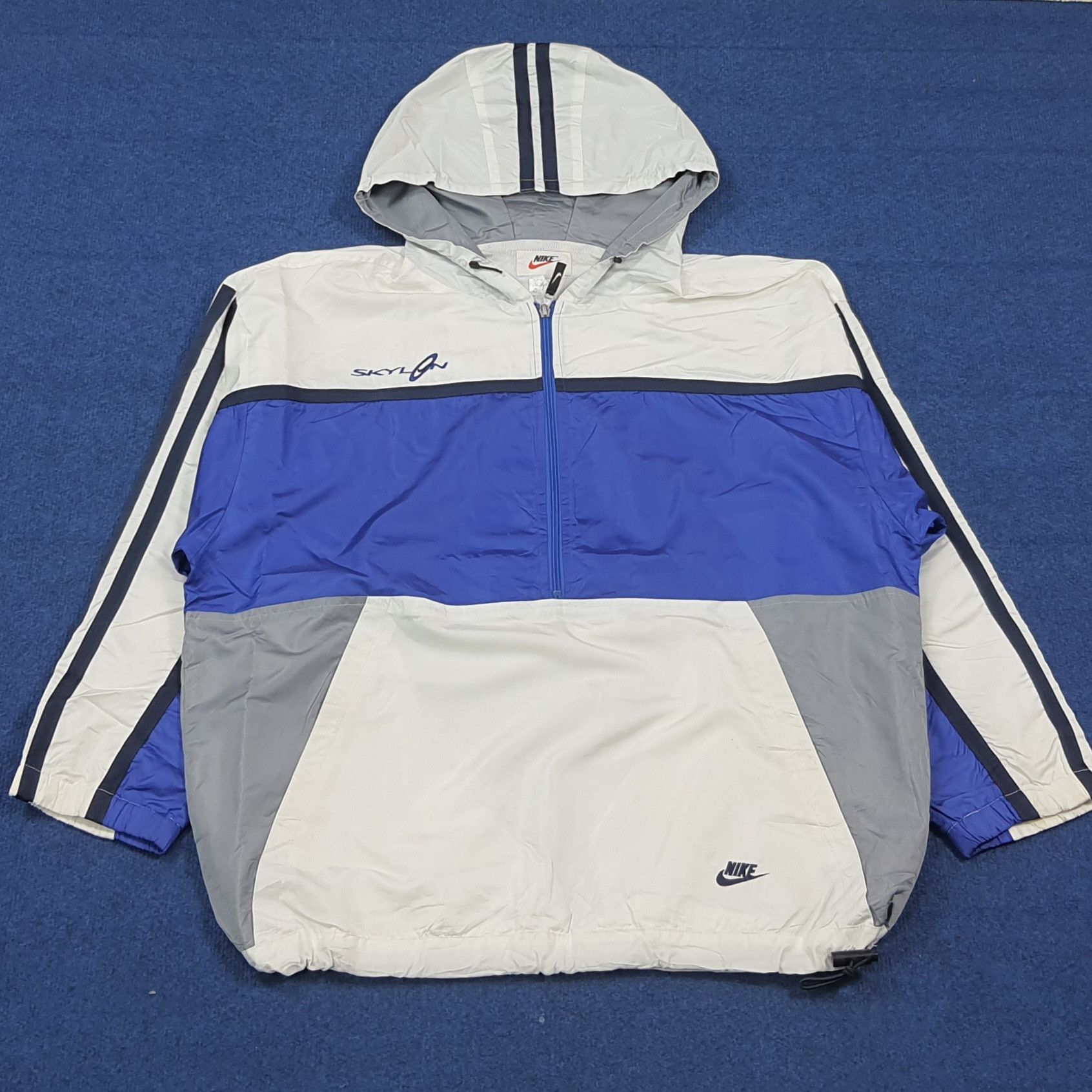 Nike Vintage 90s Nike Skylon Windbreaker Retro Anorak C290N34 Size US XL / EU 56 / 4 - 1 Thumbnail
