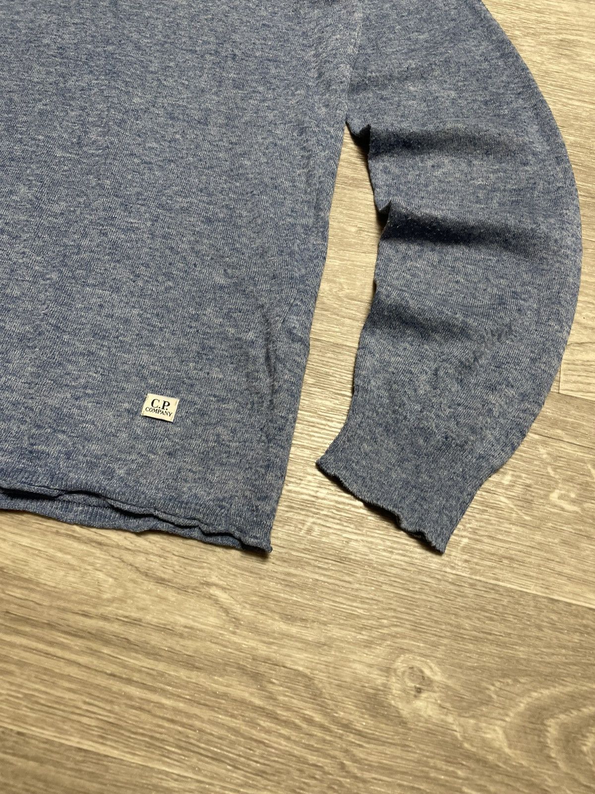 C.P. Company C.P. Company Linen Blend Long Sleeve Sweater Blue Size US L / EU 52-54 / 3 - 9 Thumbnail