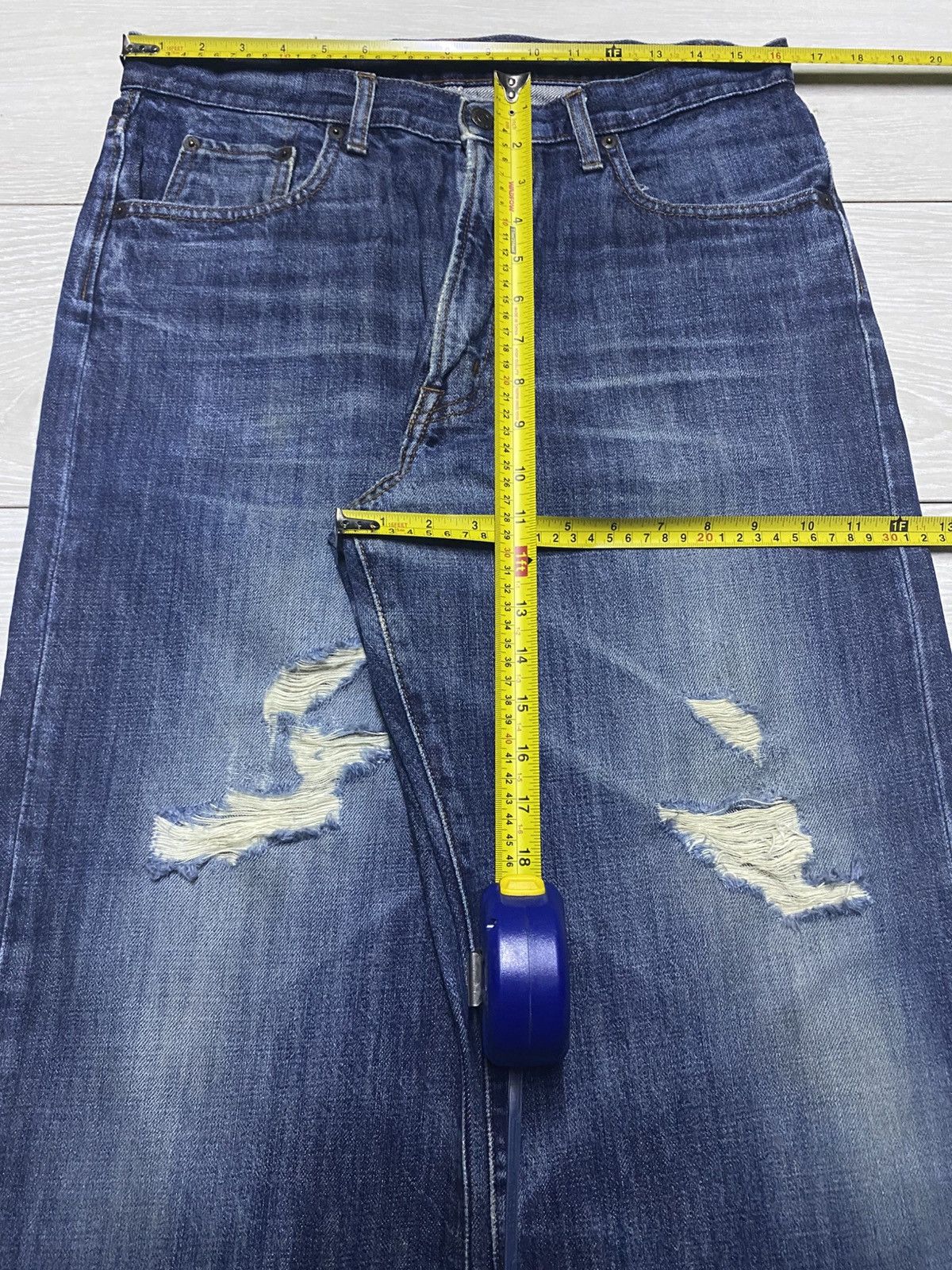 Japanese Brand Vintage Japanese Brand Gold Rush Distresssed Baggy Jeans Size US 32 / EU 48 - 13 Thumbnail