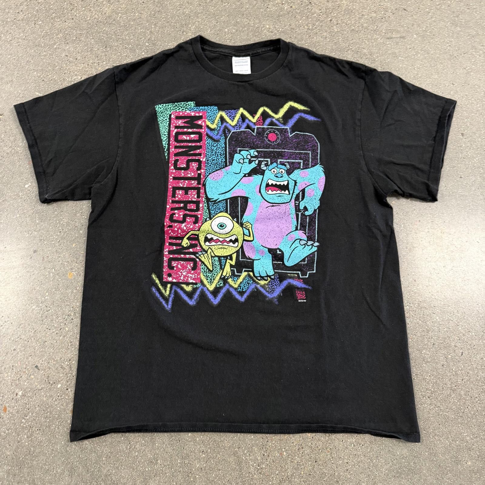 Disney Vtg Y2K Disney Pixar Monsters Inc T-Shirt Black - L Size US L / EU 52-54 / 3 - 1 Thumbnail