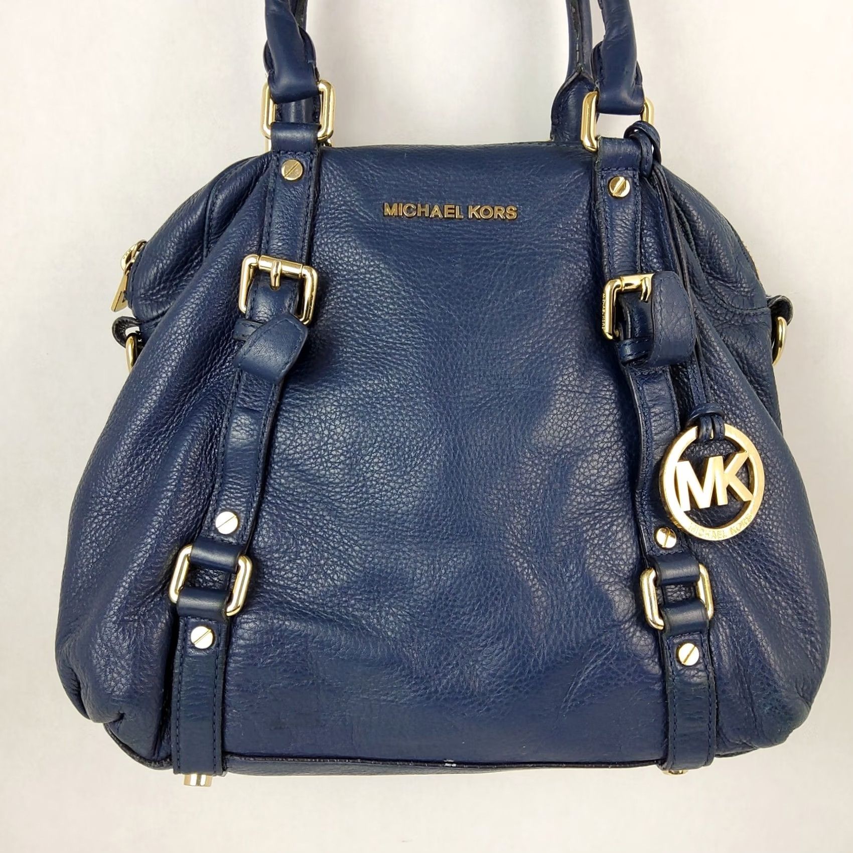 Michael Kors Michael Kors Pebbled Leather Satchel Convertible Shoulder Handbag Purse Women Pebbles Leather Exterior Size ONE SIZE - 3 Thumbnail