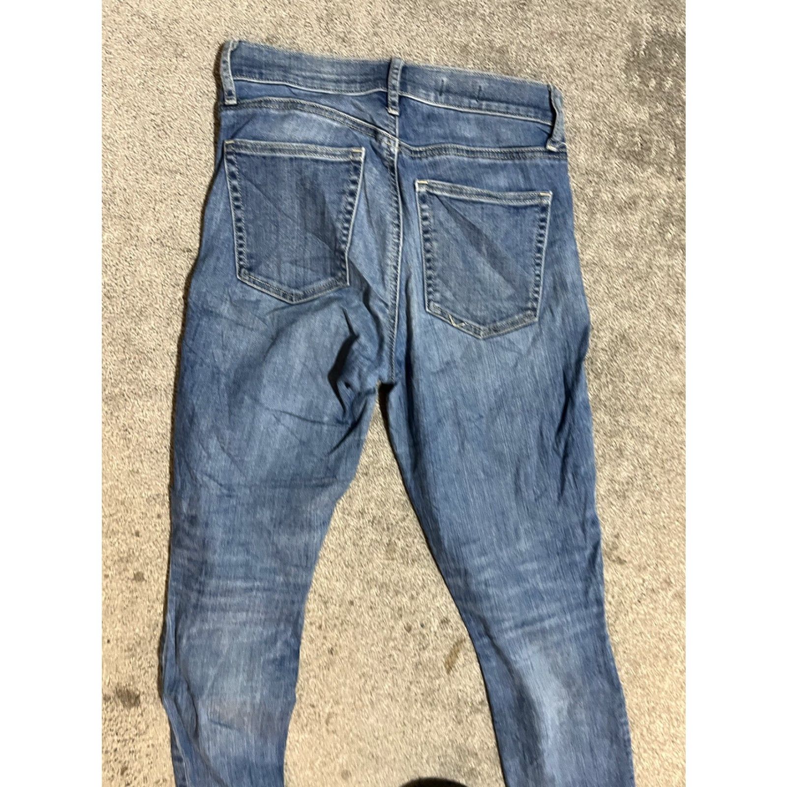 Gap Gap Jeans Skinny Women 27S Blue Wash Denim Stretch Inseam 23 Inseam 30.5 Raw Hem Size 27" / US 4 / IT 40 - 4 Thumbnail
