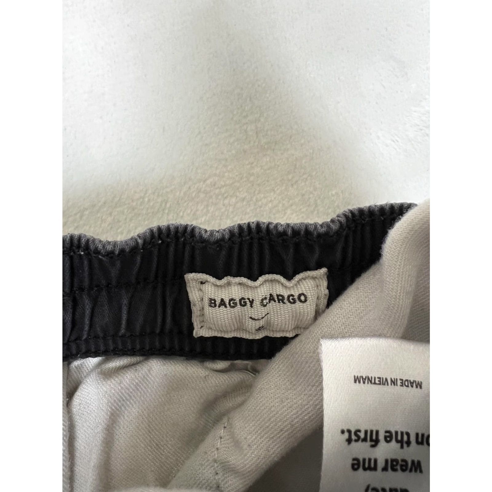 Pacsun PacSun Baggy Cargo Pants Mens Small Gray Relaxed Fit Drawstring Waist Strap Hem Size US 29 - 6 Thumbnail