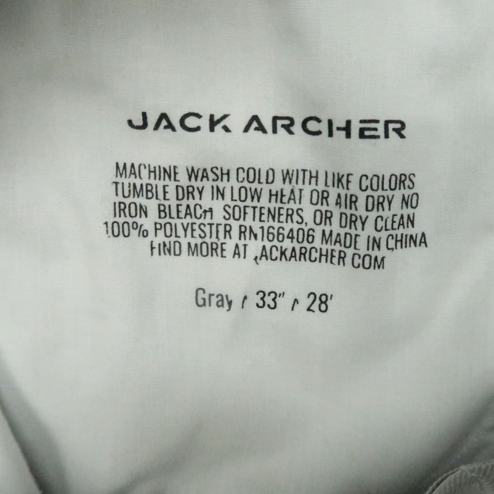 Vintage Jack Archer Pants Men 33x27 Gray Jetsetter Tech Chino Trouser Travel Size US 33 - 3 Thumbnail