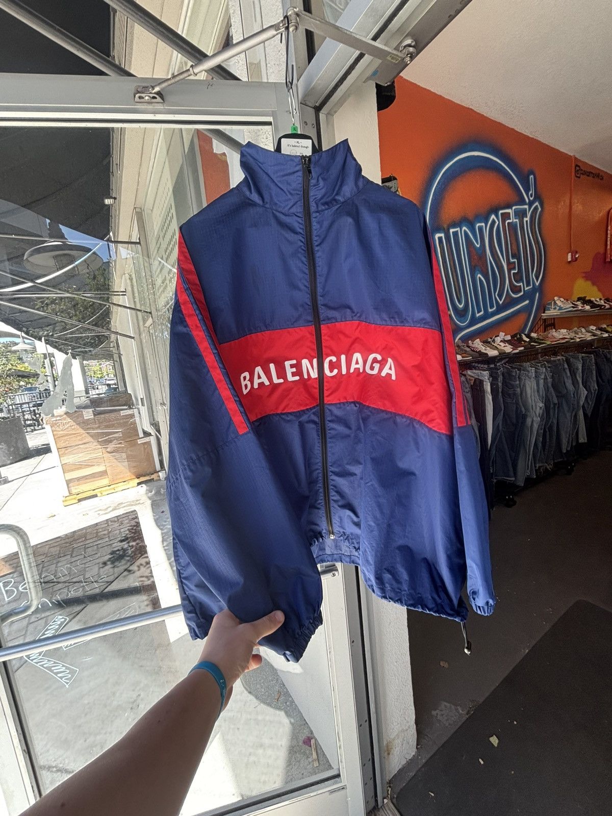 Balenciaga 2018 graphic print windbreaker