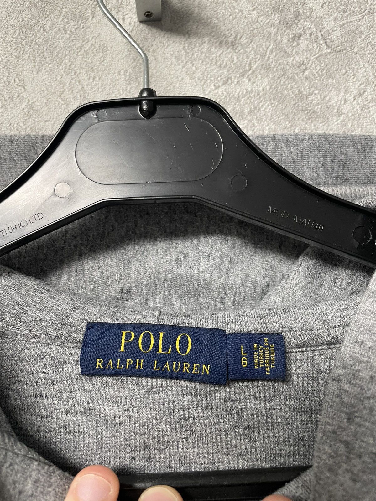 Polo Ralph Lauren Vintage Polo Ralph Lauren Grey Basic Hoodie Y2K Size US L / EU 52-54 / 3 - 6 Thumbnail