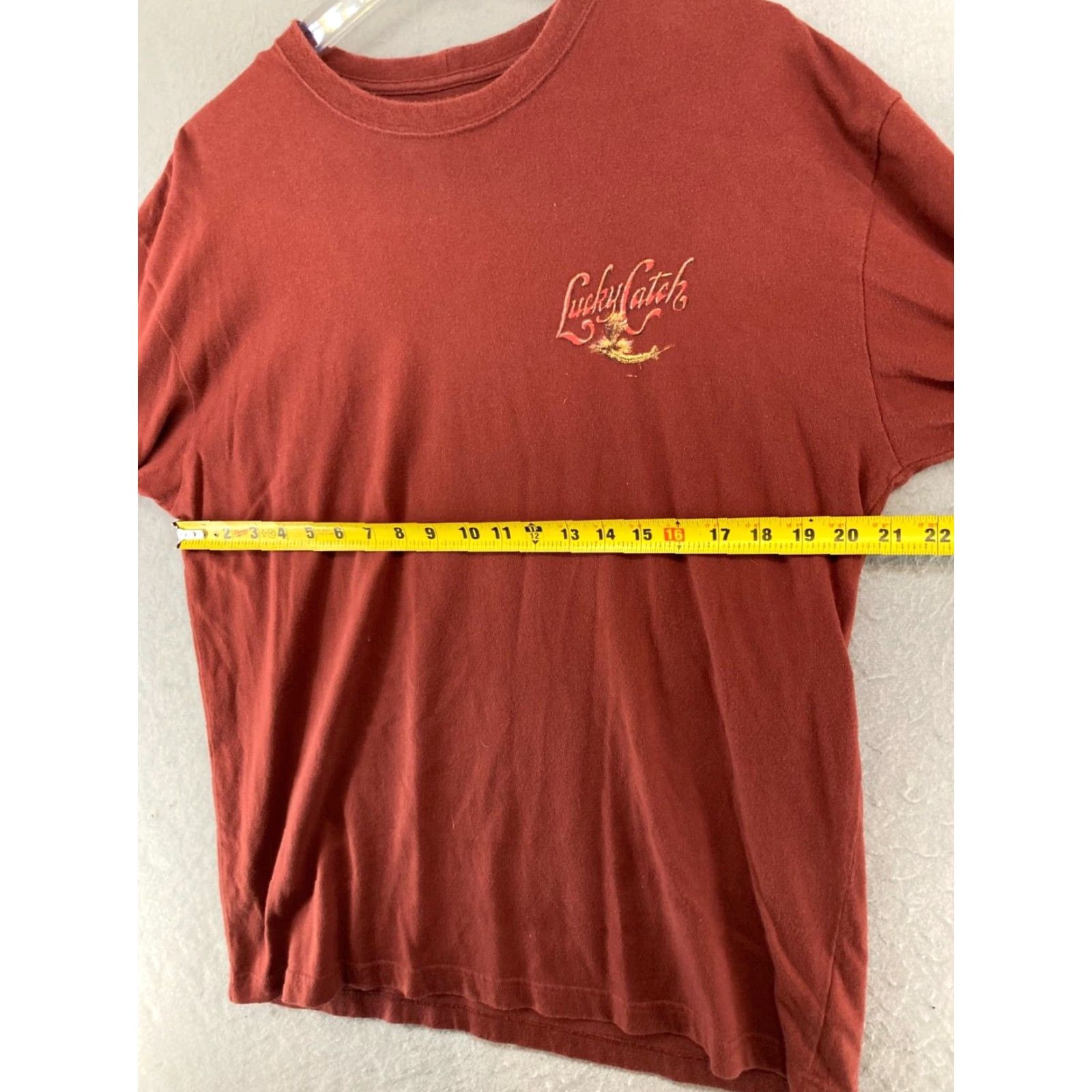 Vintage Columbia Shirt Mens Large Orange Long Sleeve Lucky Catch Trout River Button-Up Crew Neck Cotton Size US L / EU 52-54 / 3 - 3 Thumbnail