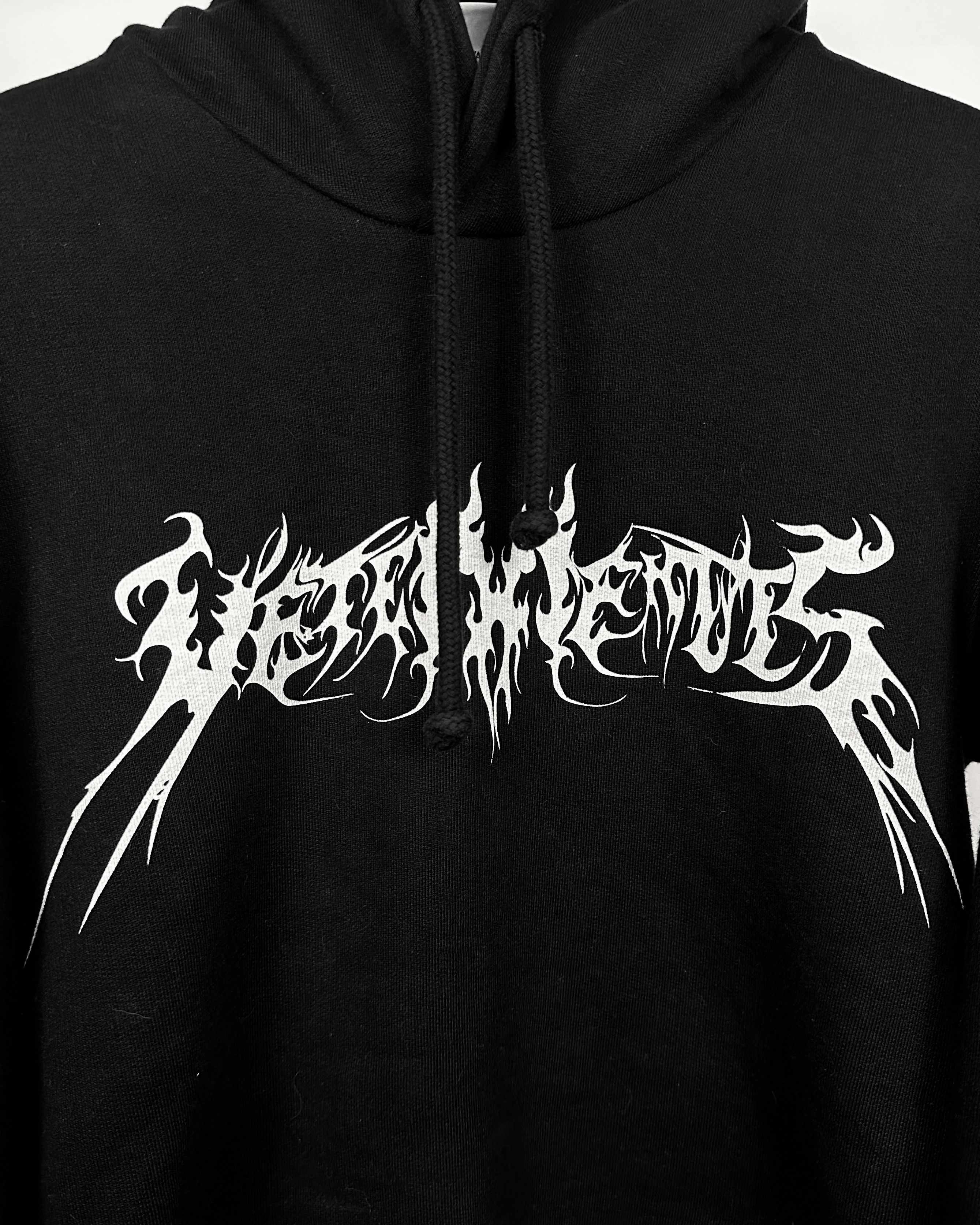 トップス VETEMENTS TOTAL FUCKING DARKNESS FOODIE Vetements Total Fucking Darkness Metal Cropped Hoodie