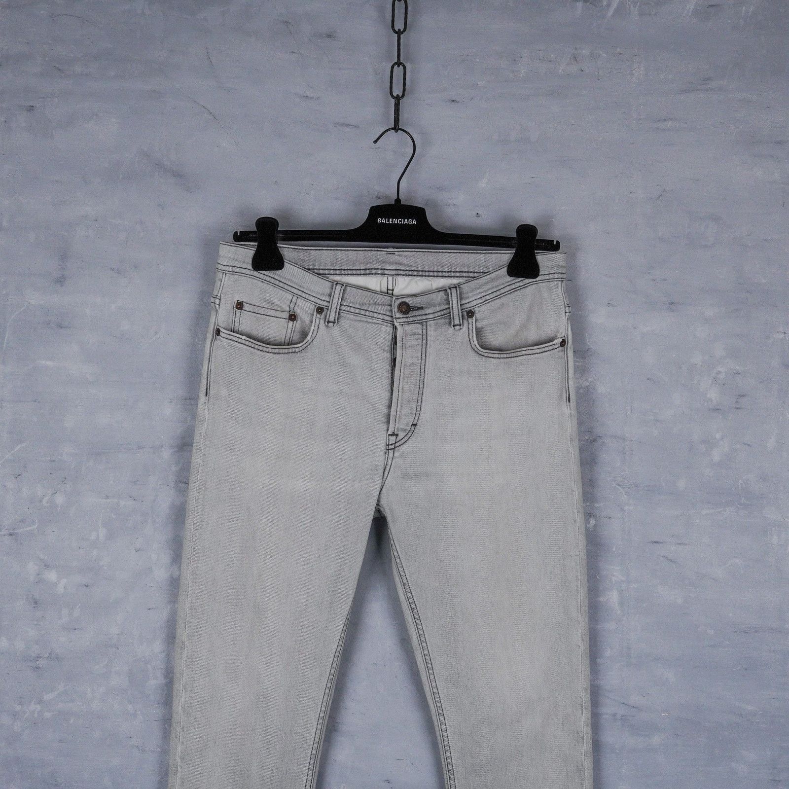 Acne Studios Acne studios river stone gray denim slim fit jeans pants Size US 32 / EU 48 - 2 Thumbnail