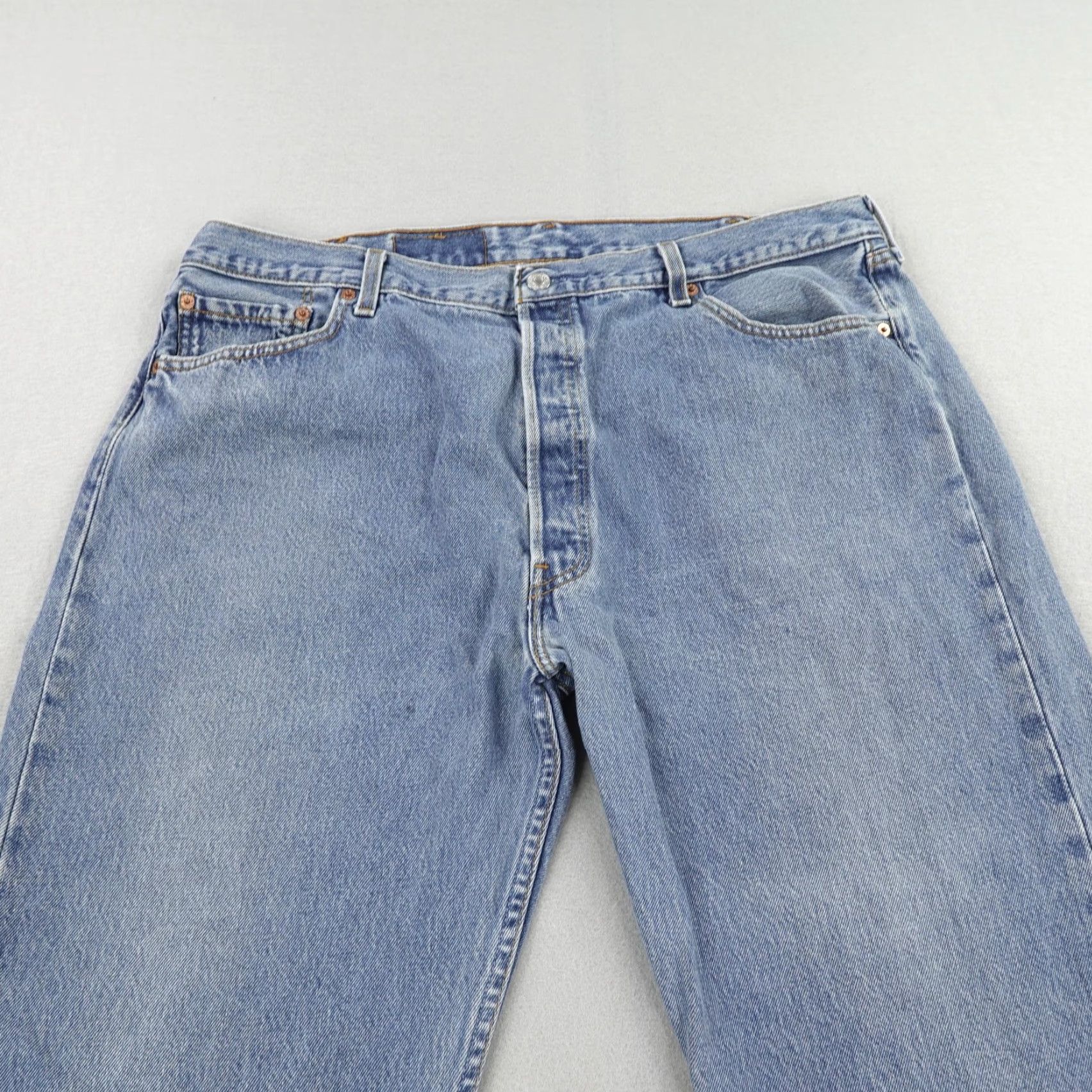 Levi's VINTAGE Levi's Jeans Mens 42x28 Denim 501 Button Fly Distressed Faded 90s USA Size US 42 / EU 58 - 2 Thumbnail