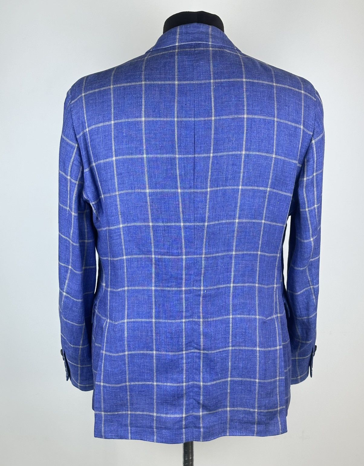 Hackett Hackett Mayfair Linen Blazer Jacket Blue Check 46R / 56R Size 46R - 8 Thumbnail