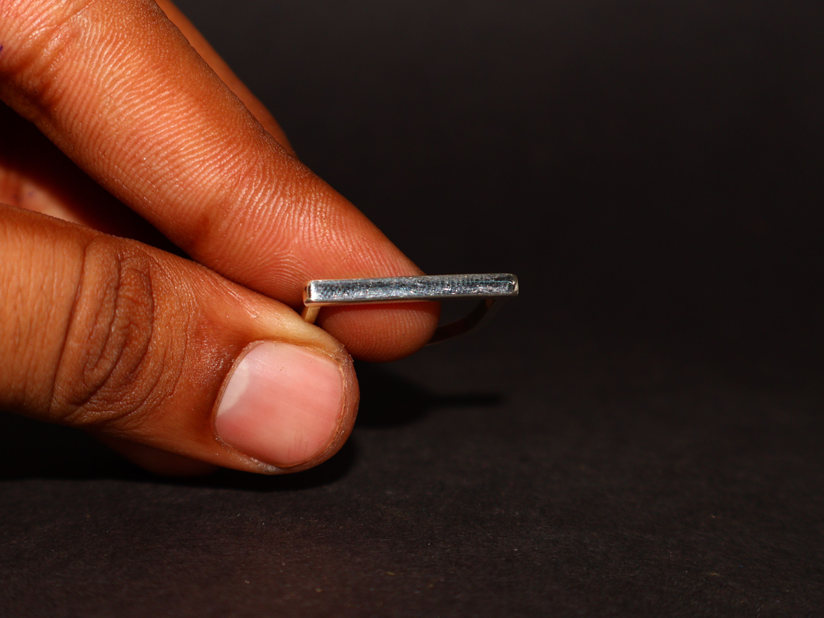 Handmade Bar Ring, Sterling Silver Handmade Ring, Women Ring, Size ONE SIZE - 4 Thumbnail
