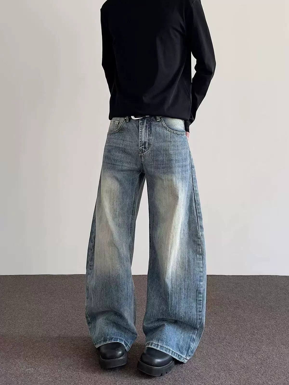Vintage High street cleanfit bamboo distressed scimitar jeans Size US 32 / EU 48 - 4 Thumbnail