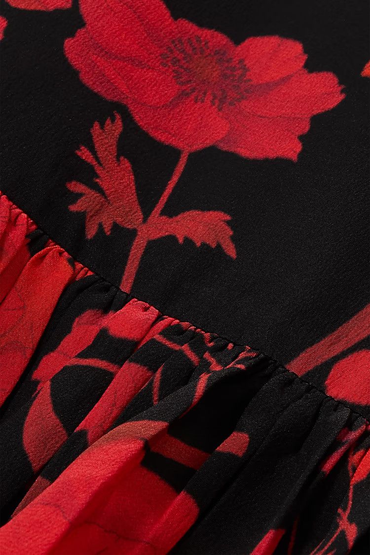 Valentino o1y0326 Mini Dress in Red/Black Size S / US 4 / IT 40 - 4 Thumbnail