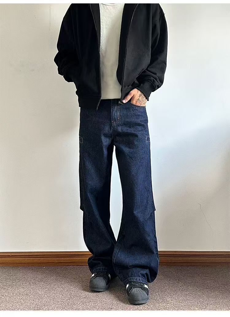 Japanese Brand × Jean American washed vintage blue wide-leg flared jeans Size US 32 / EU 48 - 1 Thumbnail